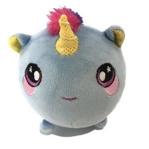Squeezamals " Beatrice" Unicorn Blue Stress Relief Squeeze Ball 4"
